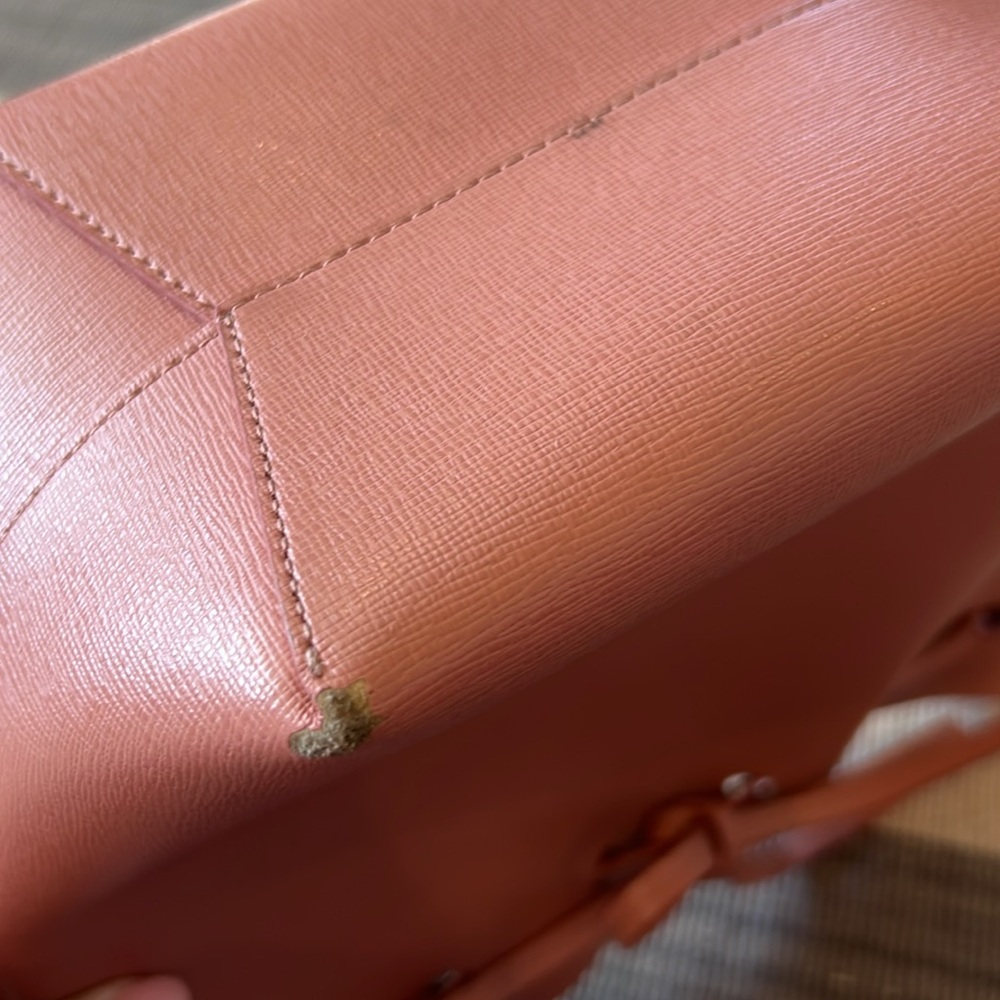 Mansur Gavriel Dusty Rose Leather Bucket Crossbody Bag - Picture 7 of 9